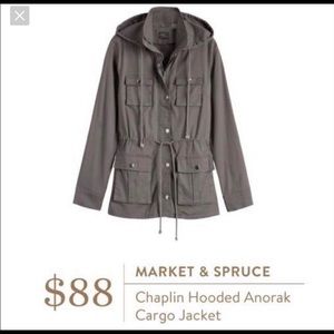 Market & Spruce Anorak Cargo Hooded Jacket - EUC